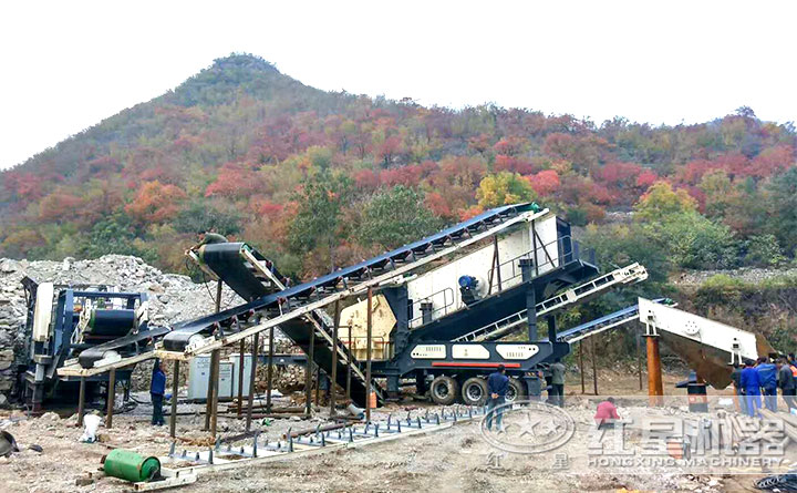 移動(dòng)顎破+移動(dòng)反擊破作業(yè)現(xiàn)場